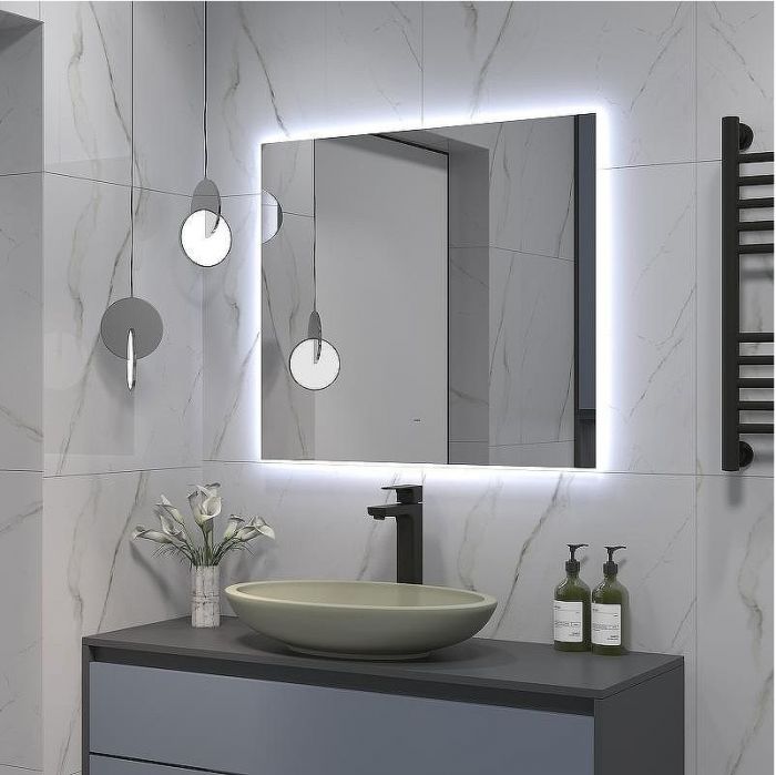 Зеркало Континент Trezhe 800x700 ЗЛП534 с подсветкой с бесконтактным выключателем