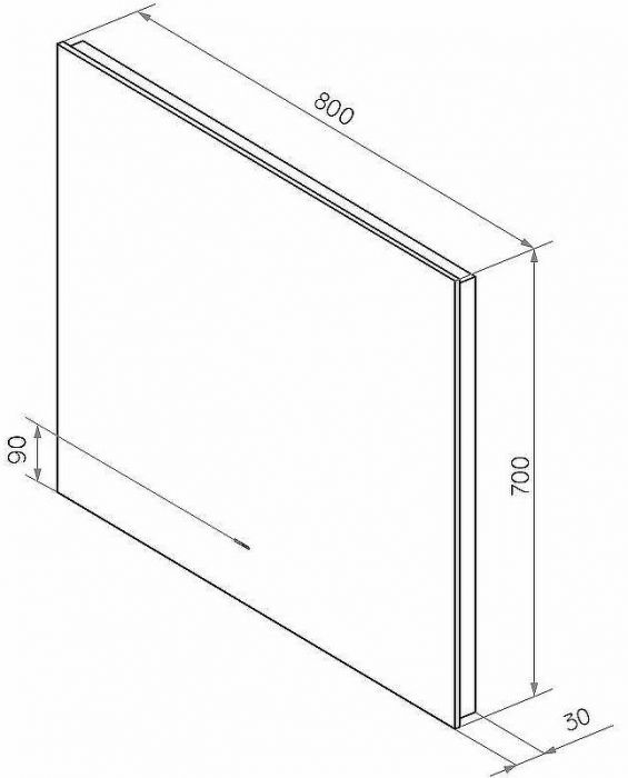 Зеркало Континент Trezhe 800x700 ЗЛП534 с подсветкой с бесконтактным выключателем