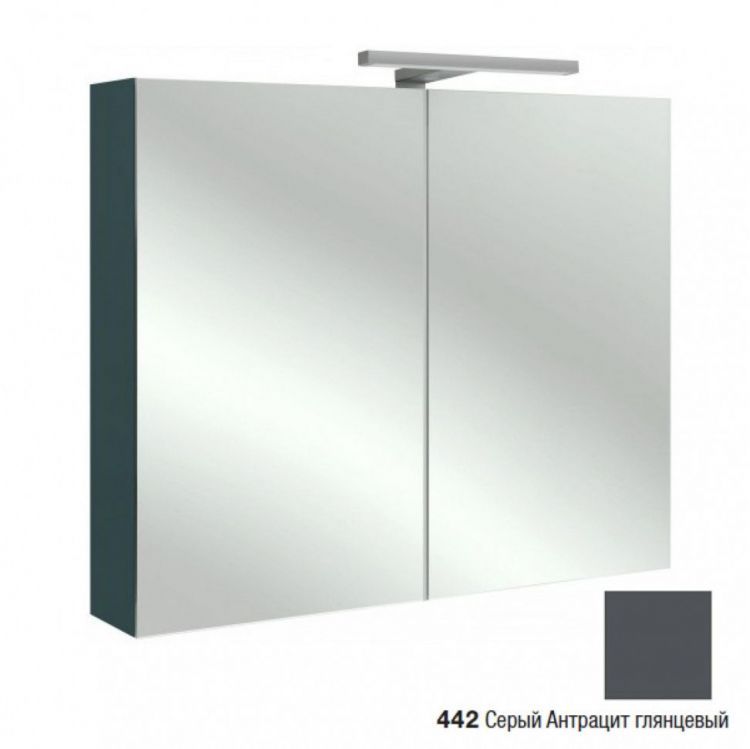 Зеркальный шкаф Jacob Delafon 80 см EB796RU-442, серый антрацит