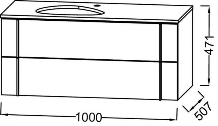 Тумба под раковину Jacob Delafon Nouvelle Vague 100 см EB3040-G91, блестящий аквамарин Тумба под раковину Jacob Delafon Nouvelle Vague 100 см EB3040-G91, блестящий аквамарин