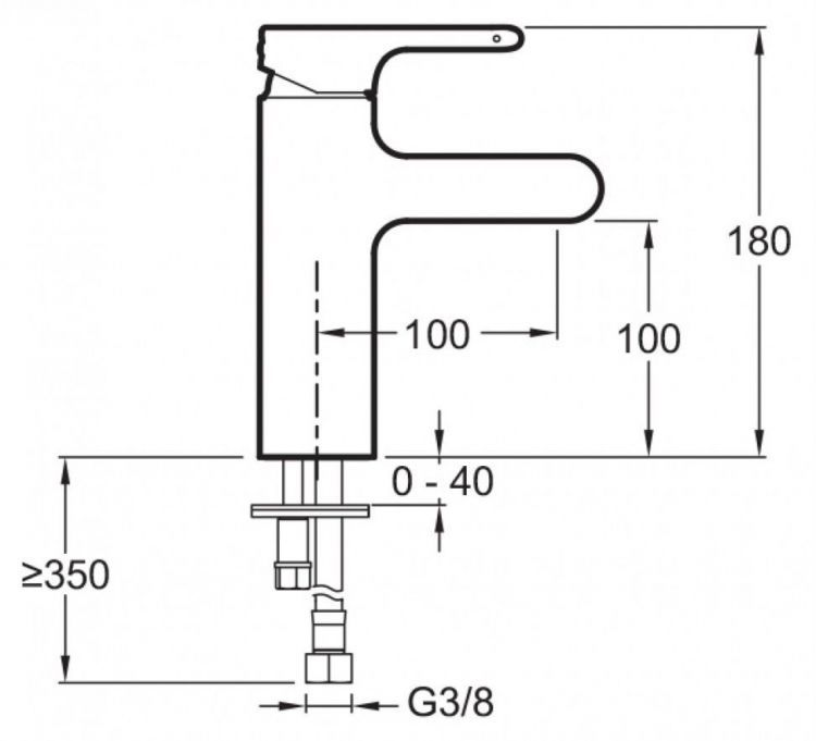 Смеситель для раковины Jacob Delafon Singulier E10496-CP