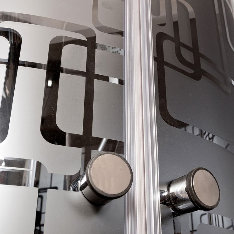 Душевая кабина Deto BМ4510 с гм. и эл. BLACK 100x100x220