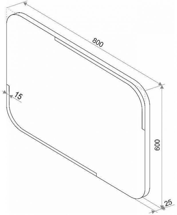 Зеркало Континент Raison 800х600 ЗЛП485 с подсветкой с сенсорным выключателем