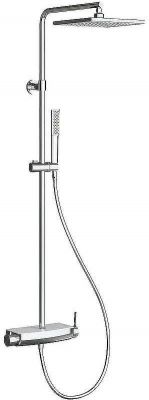 Душевая система Teska Mira DK2922C Хром Белое стекло