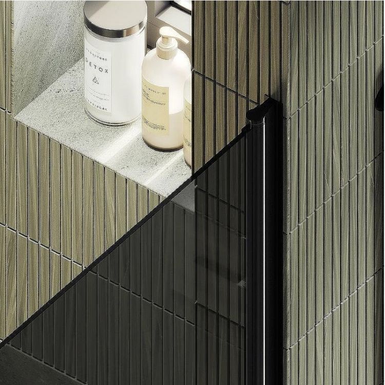 Душевая дверь Maybah Glass MGD-806-6 800x1980 на монопетле Черный стекло графитовое Душевая дверь Maybah Glass MGD-806-6 800x1980 на монопетле Черный стекло графитовое