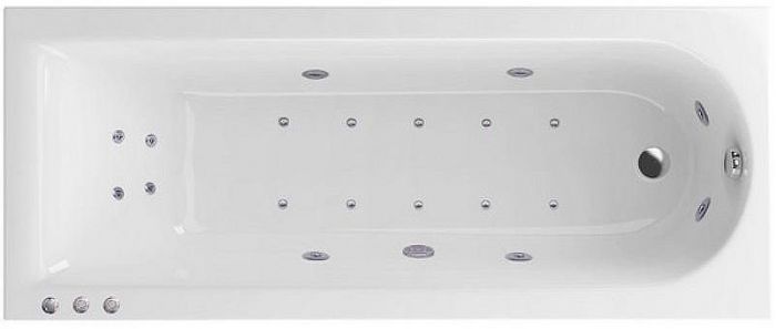 Акриловая ванна Excellent Aurum Slim 170x70 WAEX.AUR17S.LUX.CR с гидромассажем