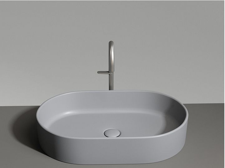 Умывальник CERAMICANOVA Element чаша накладная овальная (цвет Антрацит Матовый) CN6048MH