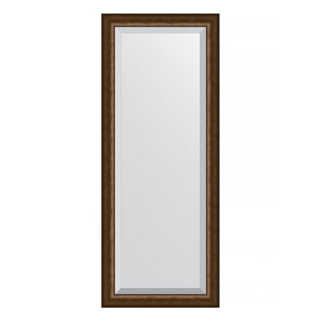 Зеркало EVOFORM  EXCLUSIVE BY 1168 57x142 состаренная бронза 66 мм с фацетом в багетной раме