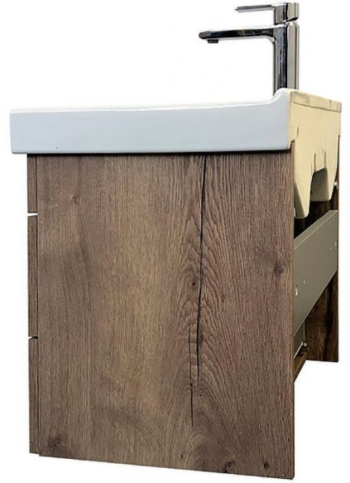 Тумба с раковиной Comforty Никосия 60П 00-00008853 подвесная Дуб темный