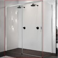 Душевая дверь Novellini Opera 120 L OPEPH119S-1K профиль Хром стекло прозрачное