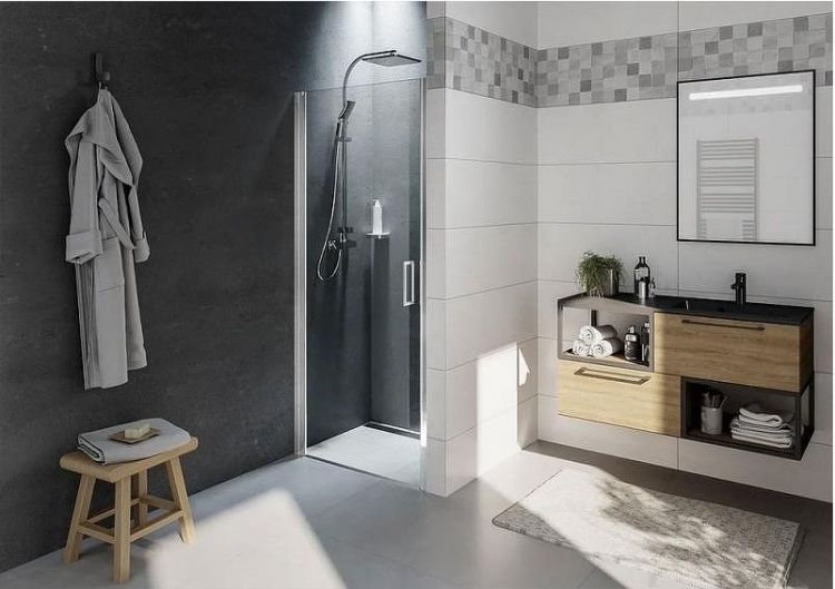 Душевая дверь Riho Novik Z101 80 G003001120 (GZ1080000) профиль Хром стекло прозрачное