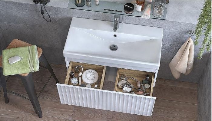 Тумба под раковину Velvex Compo 80 tp.COM.9696.80.1Y подвесная Белая глянцевая