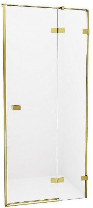 Душевая дверь New Trendy Avexa Gold 110 R EXK-1721 профиль Брашированное золото стекло прозрачное
