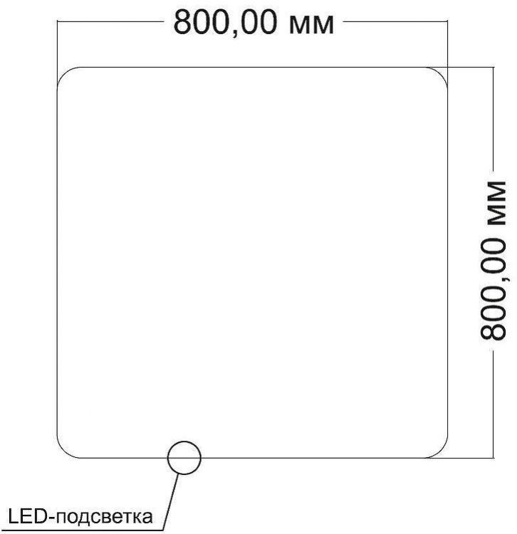 Зеркало Vincea 80 VLM-3BE8008-2 с подсветкой с сенсорным выключателем с подогревом и диммером