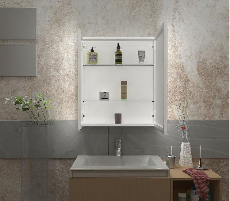 Зеркальный шкаф Континент Emotion LED 70 МВК029 с подсветкой Белый