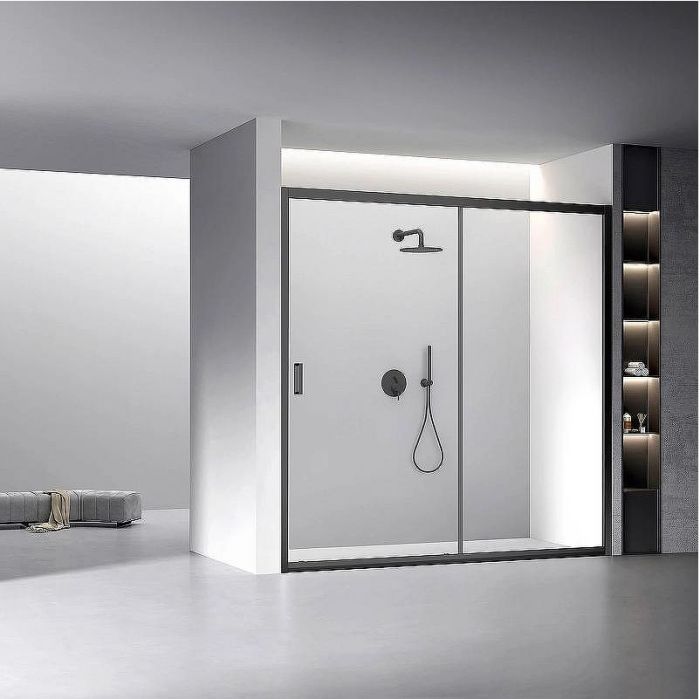 Душевая дверь Veconi Vianno VN-60 190 VN60B-190-01-C5 профиль Черный стекло прозрачное