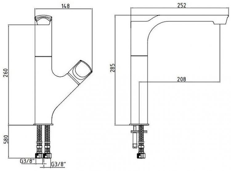 Смеситель для кухни E.C.A. Myra 102118063HEX Хром Смеситель для кухни E.C.A. Myra 102118063HEX Хром