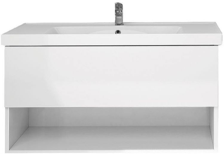 Тумба под раковину Dreja Perfecto 90 99.0808 подвесная Белый глянец