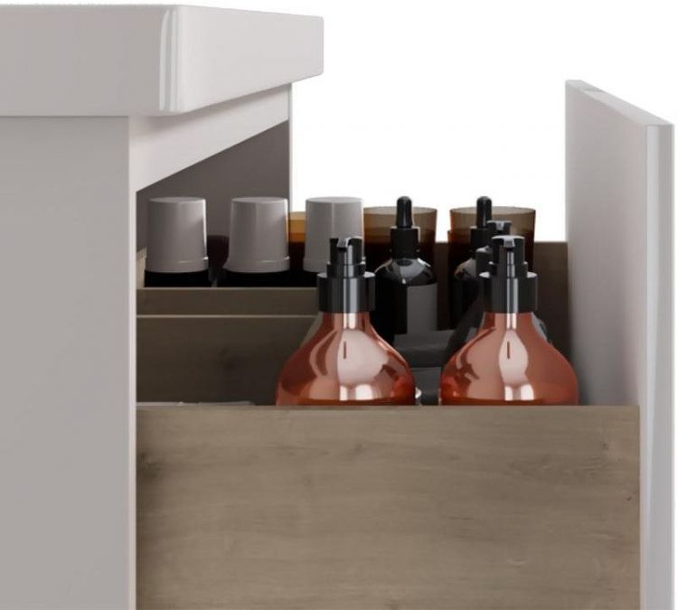 Тумба под раковину Dreja Perfecto 90 99.0808 подвесная Белый глянец