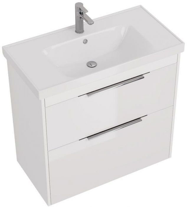 Тумба под раковину Dreja Prime 90 99.9302 подвесная Белый глянец