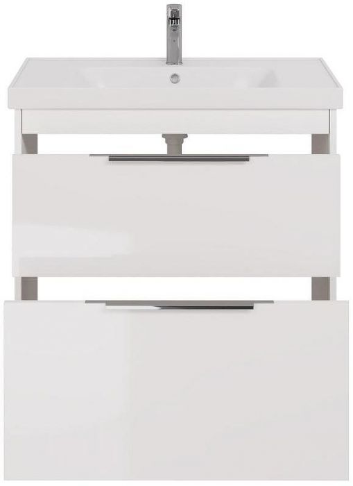 Тумба под раковину Dreja Prime 90 99.9302 подвесная Белый глянец