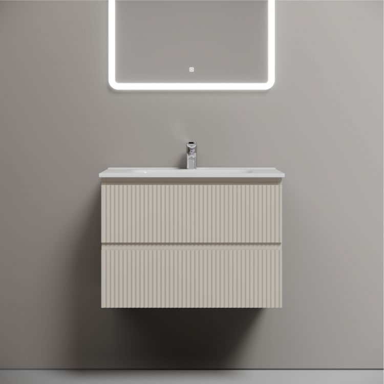 Тумба подвесная SANCOS Snob R 690х445х500, c двумя ящиками оснащенными доводчиками, Beige Soft ,SNR70CE