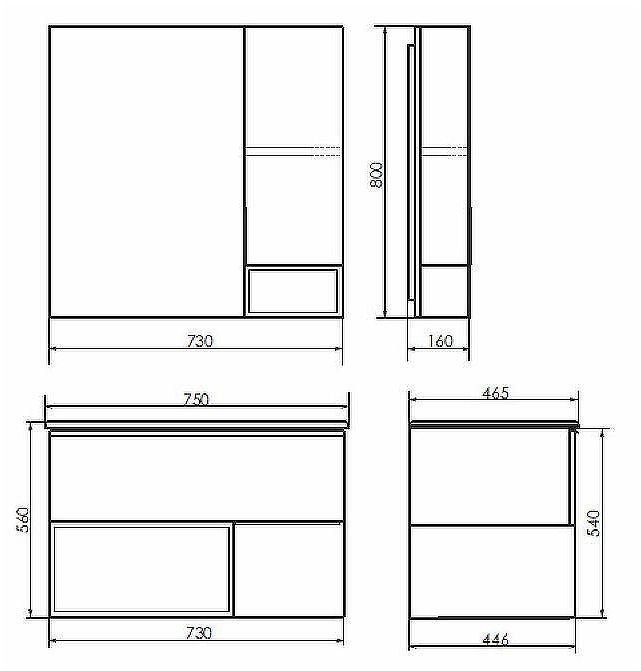 Тумба с раковиной Comforty Франкфурт 75 00-00011080 подвесная Бетон светлый