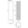 Шкаф-пенал SANCOS Folk подвесной, Grey soft 350х350х1650 мм, PFL35GS