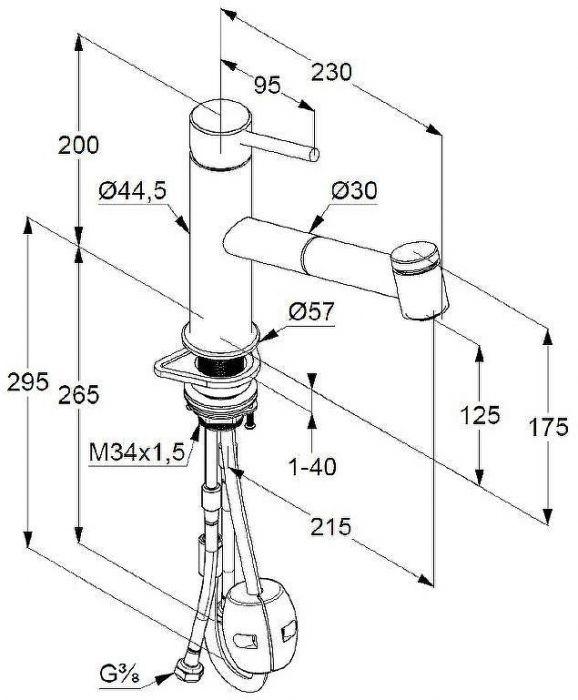 Смеситель для кухни Kludi Steel 44851F860 Нержавеющая сталь