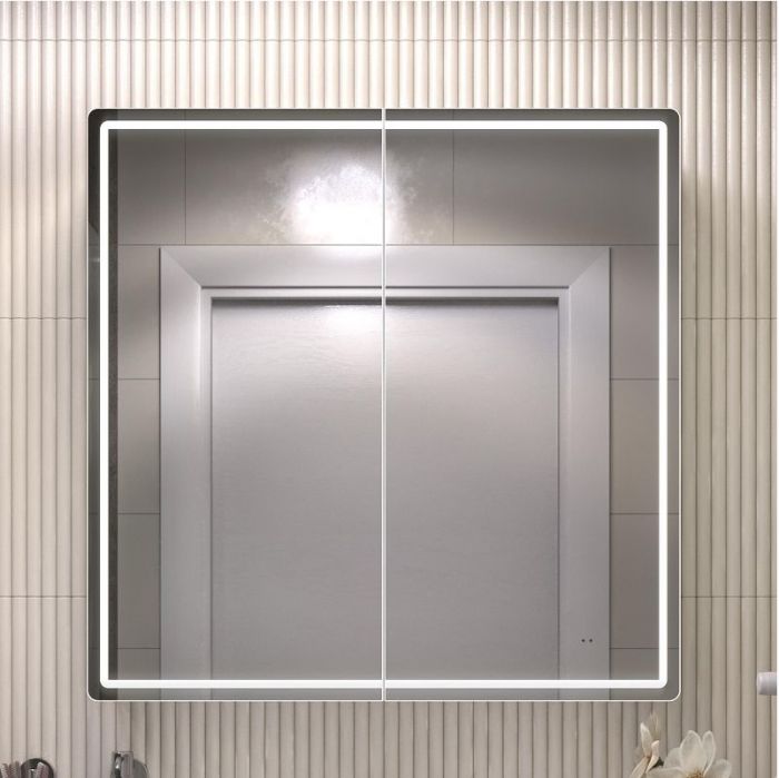 Зеркальный шкаф Vigo Geometry Classic 80 118 с подсветкой цвет Белый