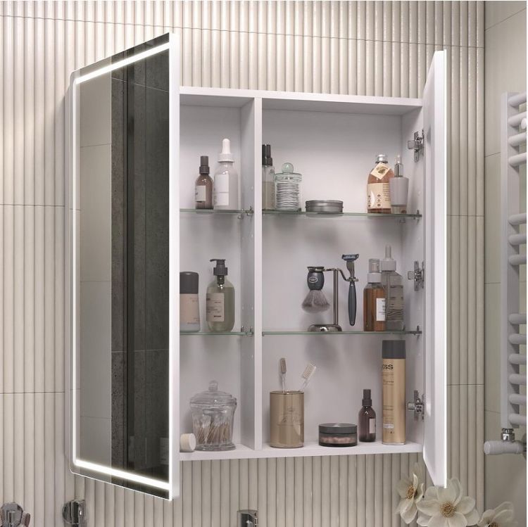 Зеркальный шкаф Vigo Geometry Classic 80 118 с подсветкой цвет Белый