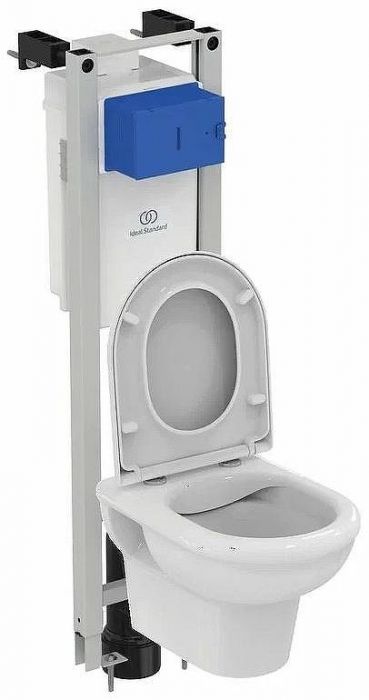 Комплект унитаза с инсталляцией Ideal Standard Prosys Eco Frame Exacto X022601 с сиденьем Микролифт
