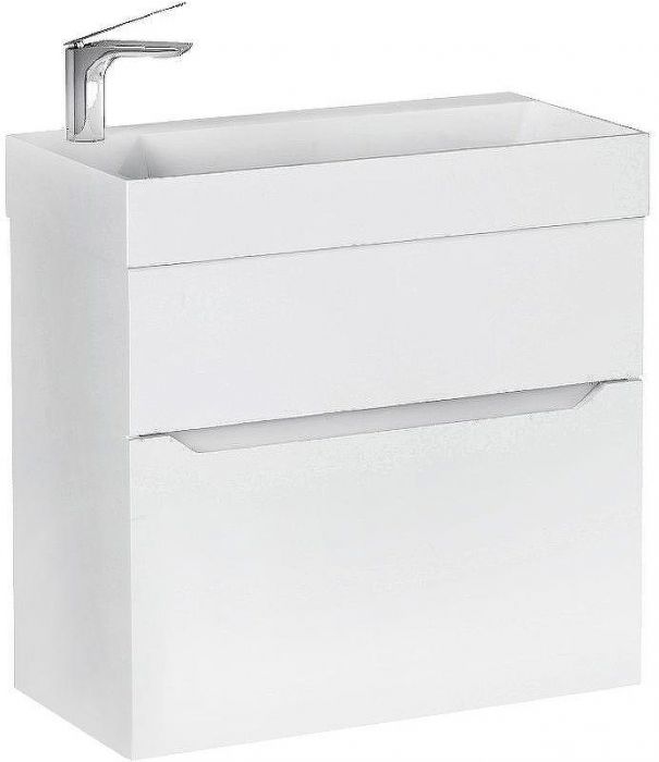 Тумба под раковину Raval Brik 65 Brk.01.65/P/W/RL подвесная Белая