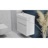 Тумба под раковину Raval Brik 65 Brk.01.65/P/W/RL подвесная Белая