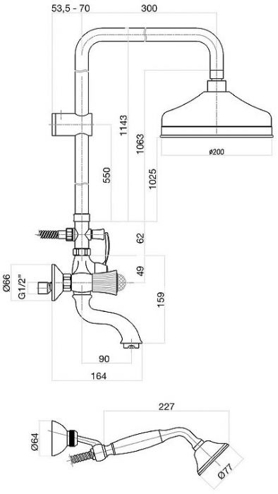 Душевая система Fiore Venere Sky 13CR0615 цвет Хром