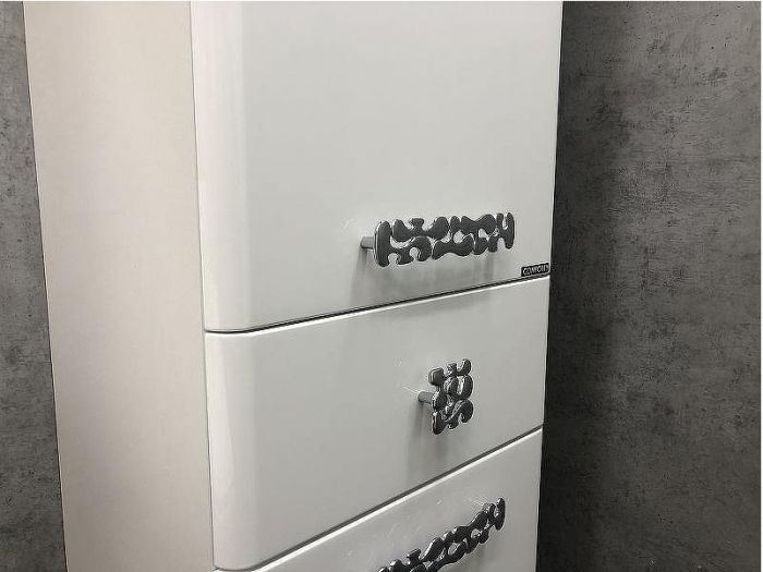 Шкаф пенал Comforty Монако 40 L 00004140124 Белый глянец