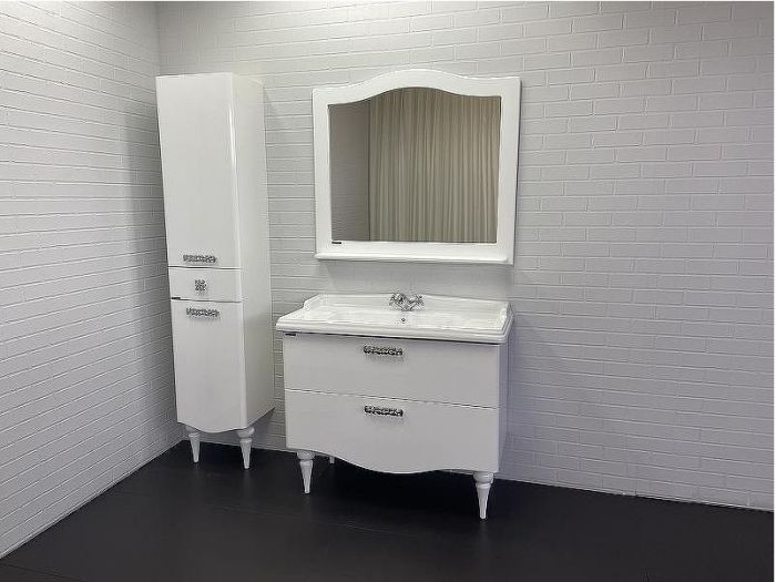 Шкаф пенал Comforty Монако 40 L 00004140124 Белый глянец