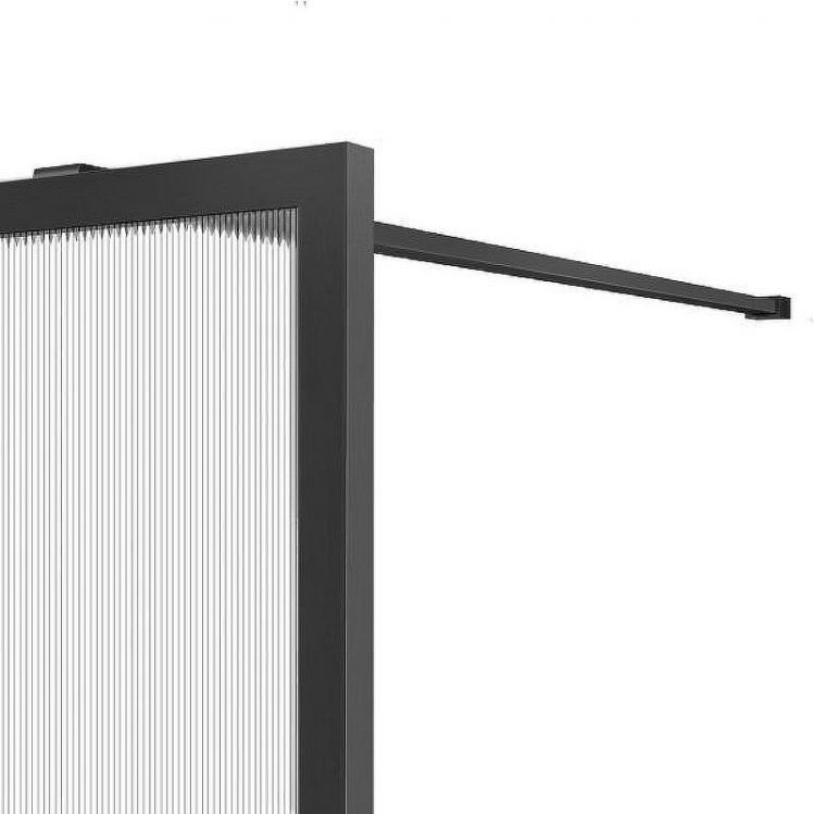 Душевая перегородка Vincea Walk-In 100 VSW-1HP100FLGM профиль Вороненая сталь стекло рифленое