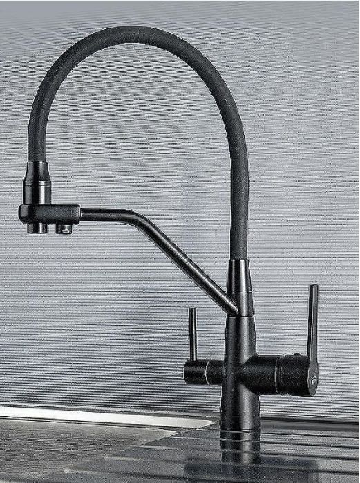 Смеситель для кухни Viko V-5502 Черный матовый