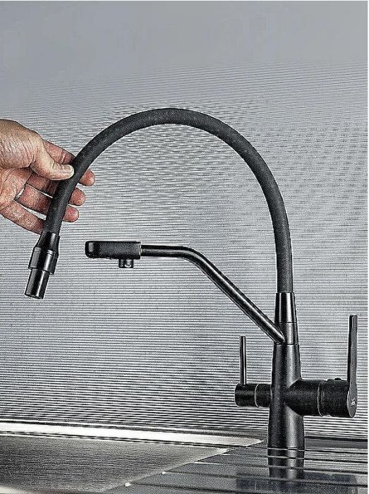 Смеситель для кухни Viko V-5502 Черный матовый