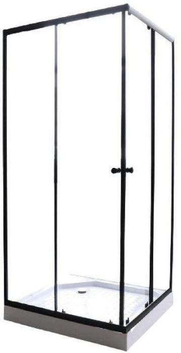 Душевой уголок Parly 90x90 ZEQ911B профиль Черный стекло прозрачное