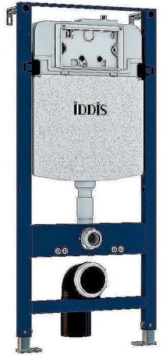 Комплект унитаза с инсталляцией Iddis Basic BASBI01i73 с сиденьем Микролифт и клавишей смыва Хром