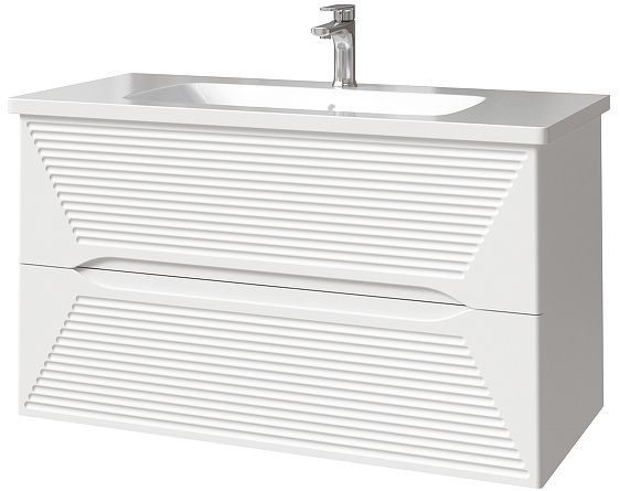 Тумба под раковину Caprigo Modo Terza 100 35615-SF027 подвесная цвет Белый Тумба под раковину Caprigo Modo Terza 100 35615-SF027 подвесная цвет Белый