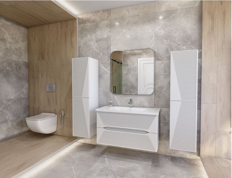 Тумба под раковину Caprigo Modo Terza 100 35615-SF027 подвесная цвет Белый Тумба под раковину Caprigo Modo Terza 100 35615-SF027 подвесная цвет Белый