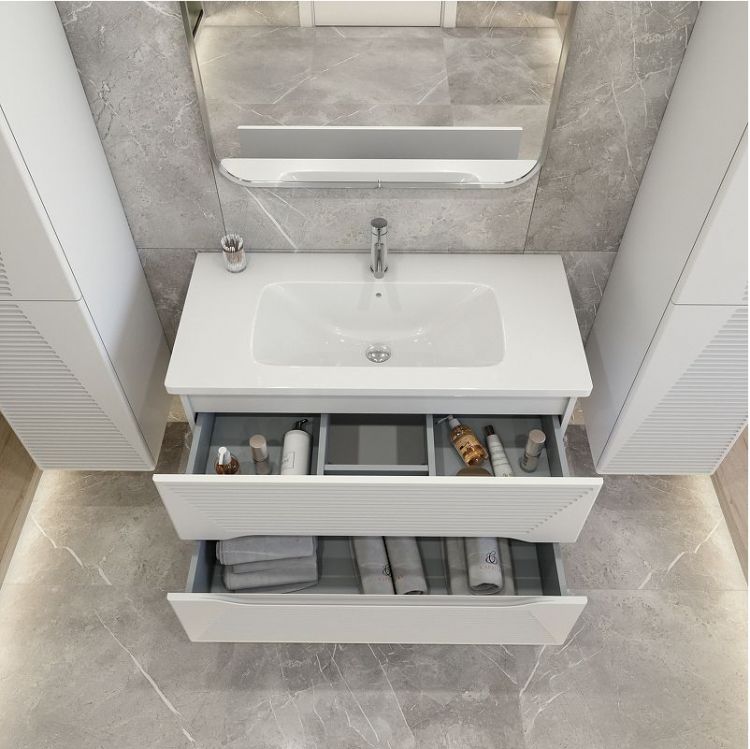 Тумба под раковину Caprigo Modo Terza 100 35615-SF027 подвесная цвет Белый Тумба под раковину Caprigo Modo Terza 100 35615-SF027 подвесная цвет Белый