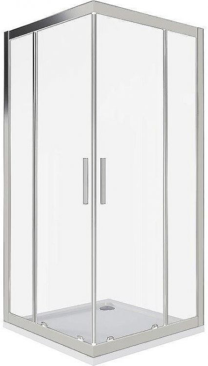 Душевой уголок Good Door Cofe CR-80-C-CH 80x80 КФ00025 профиль Хром стекло прозрачное