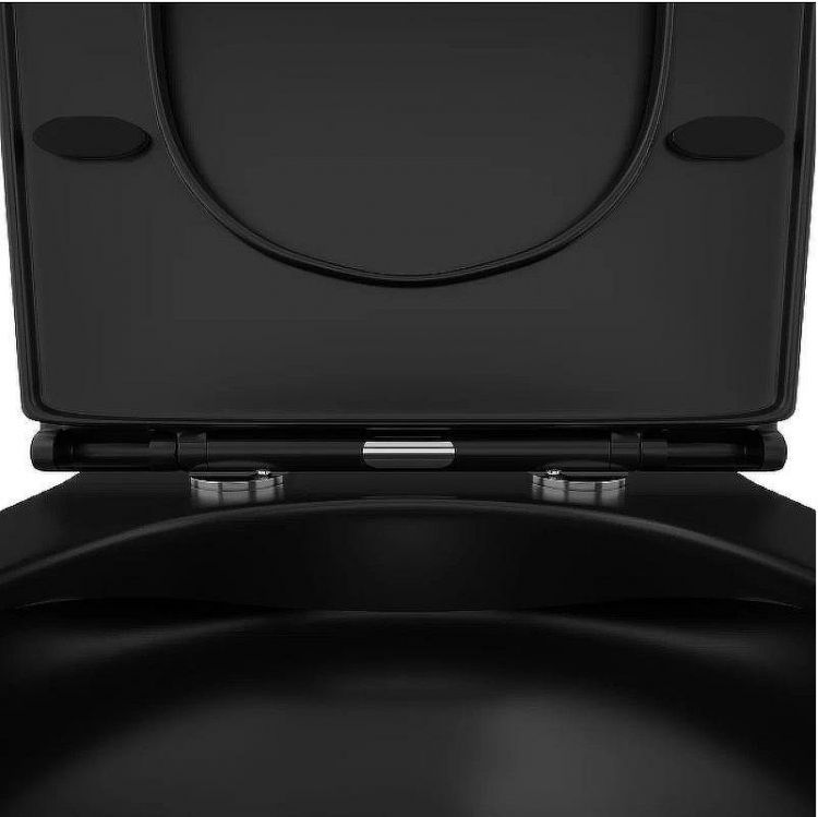 Комплект унитаза Owl 1975 Vind Cirkel-H OWLT190305 с инсталляцией Berges Wasserhaus Novum L5 040215 с сиденьем Микролифт и Черной матовой клавишей смыва