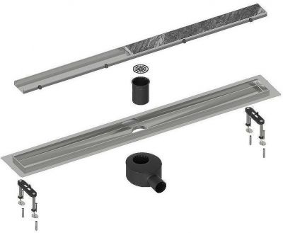 Душевой лоток Timo Drain System 60 DS230206/01 с решеткой Сатин / под плитку