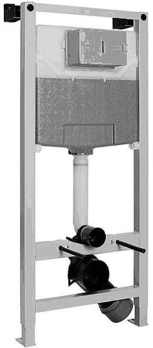 Комплект унитаза с инсталляцией Jacob Delafon Vox E21744RU-00 с сиденьем Микролифт и клавишей смыва Хром