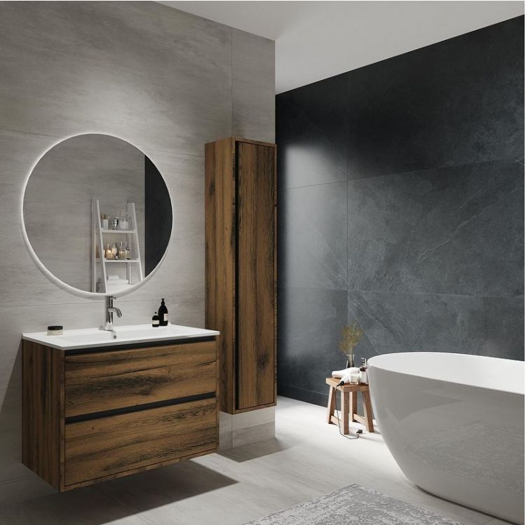 Шкаф пенал ЗОВ Парма 32 PPAT подвесной цвет Древесина Аттик